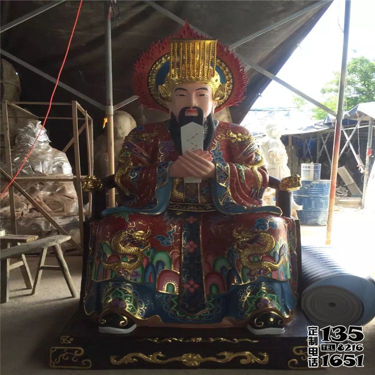 玻璃鋼彩繪戶(hù)外寺廟供奉東岳大帝雕塑 玻璃鋼彩繪戶(hù)外寺廟供奉東岳大帝雕塑